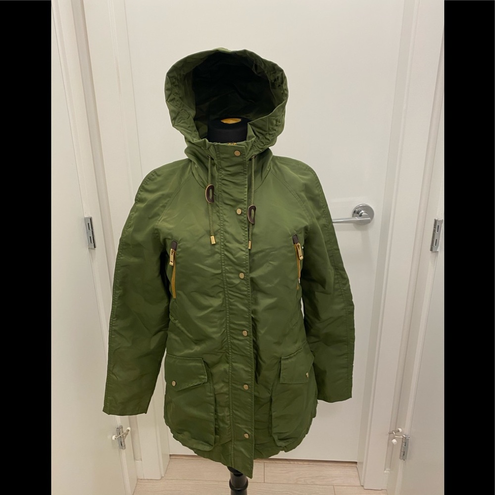 Zara Army Green Hoodie Jacket S